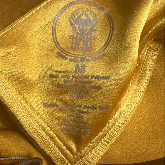 We Are HAH! Give it the slip golden midi slip dress; adjustable 🍝 straps; sz m - Picture 6 of 9